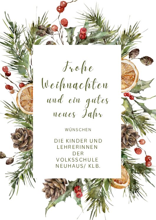 Frohe Weihnachten und ein gutes neues Jahr